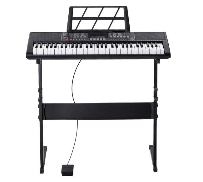 Elektrinis klavišinis pianinas su reguliuojamu stovu9