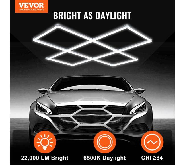 Kvadratinės LED garažo šviestuvai 22000LM1