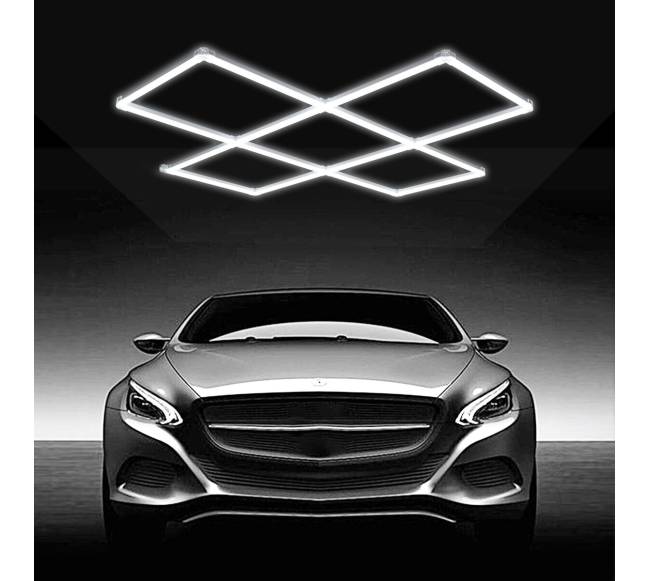 Kvadratinės LED garažo šviestuvai 22000LM7