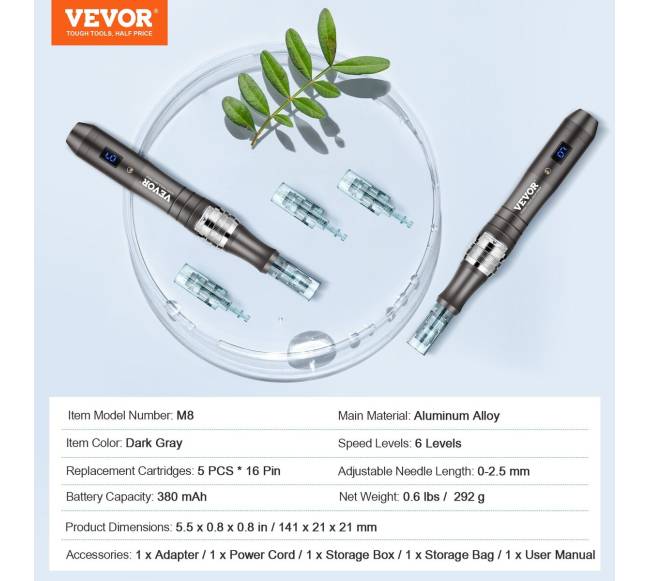 Mikroadatinis mikroįrankis su 5 adatomis6