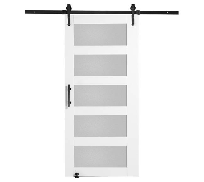 Medinė ir stiklinė stumdomų durų rinkinys9