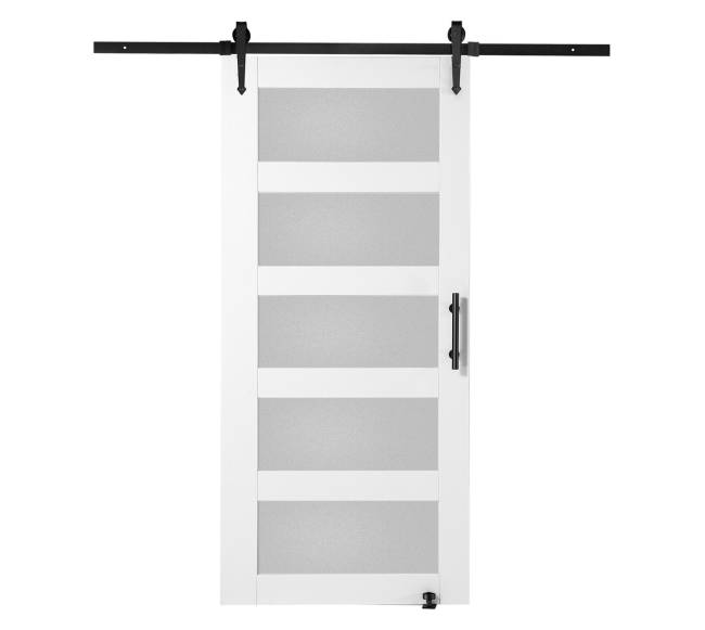 Medinė ir stiklinė stumdomų durų rinkinys10