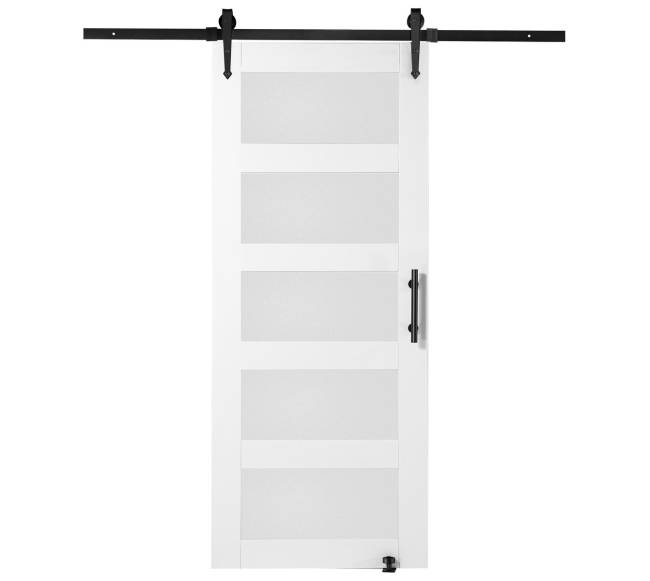 Medinės ir stiklinės stumdomos durys su įrangos komplektu10