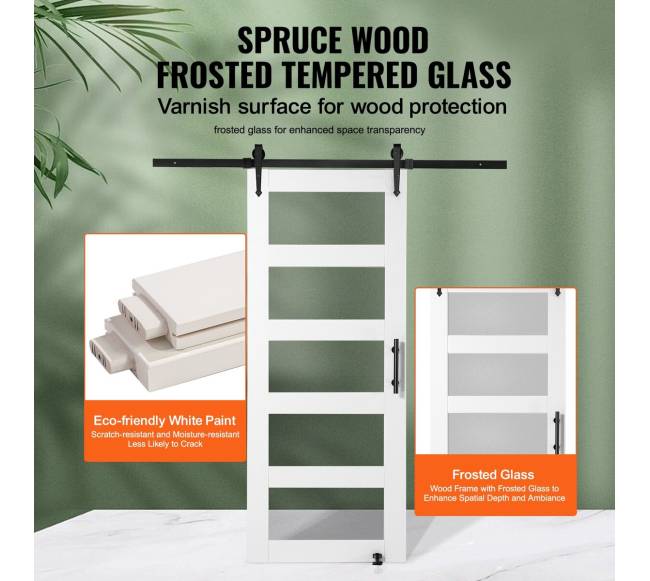 Stumdomų durų medienos ir stiklo komplektas2