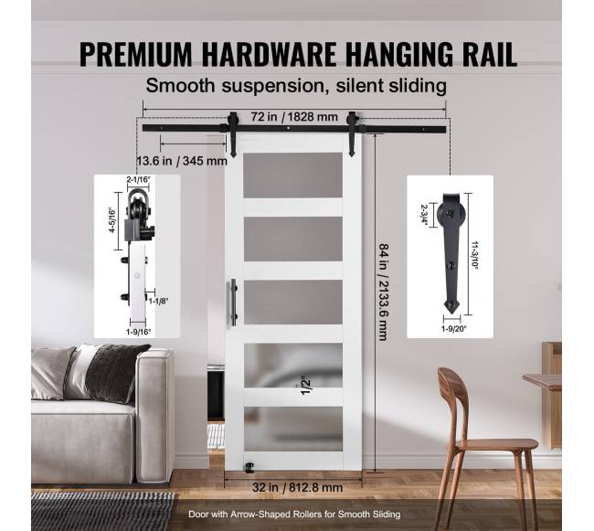 Stumdomų durų medienos ir stiklo komplektas3