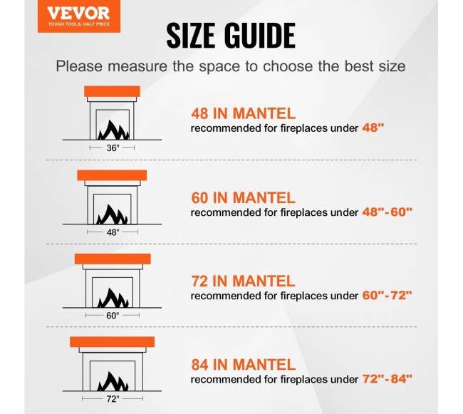 Medinė židinio lentyna 183 cm natūrali6