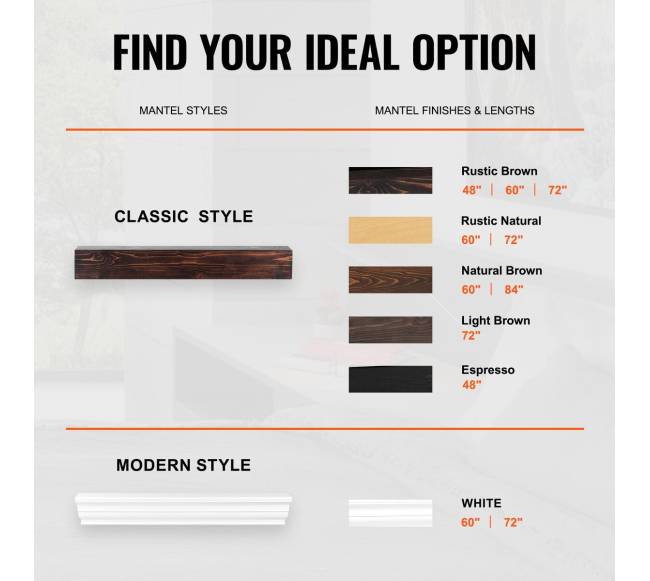 Židinys medinė lentyna, balta 183 cm5