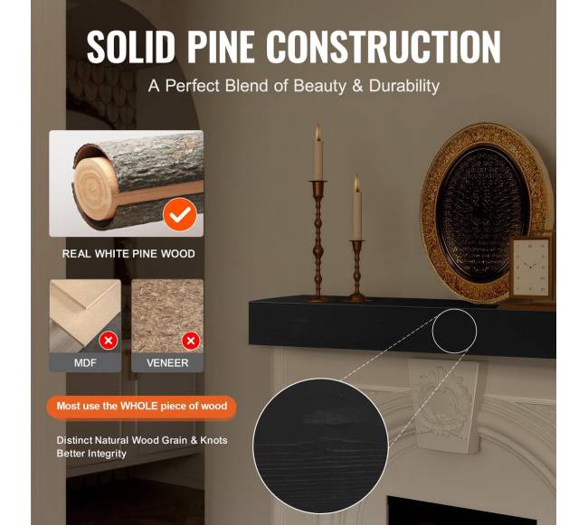 Medinis židinys lentyna 122 cm ekspreso3