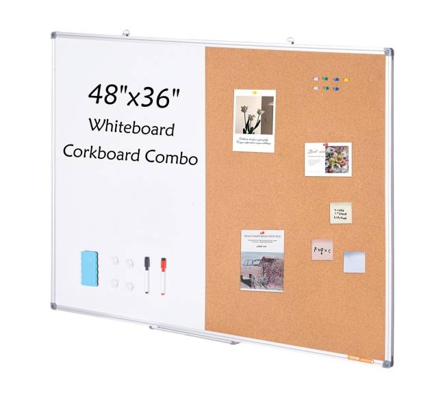 Rašymo ir kamštinė lenta su aliuminio rėmu0