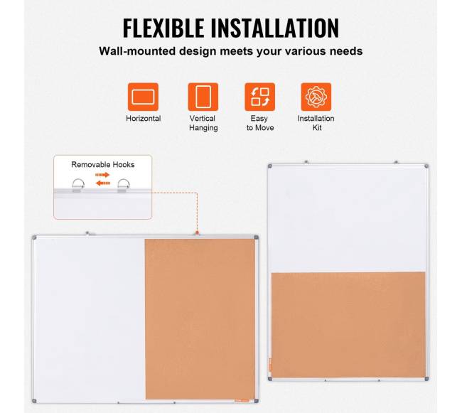 Rašymo ir kamštinė lenta su aliuminio rėmu4