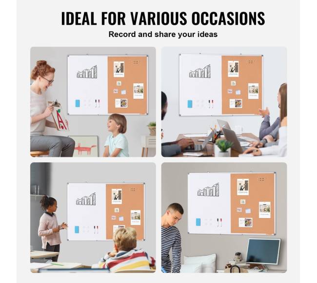 Rašymo ir kamštinė lenta su aliuminio rėmu5