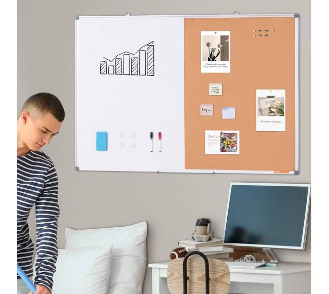 Rašymo ir kamštinė lenta su aliuminio rėmu7