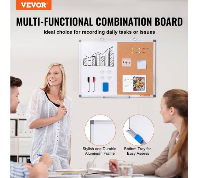 Baltos ir kamštinės lentos derinys su aliuminio rėmu1