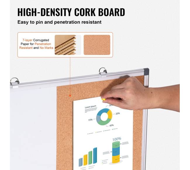 Baltos ir kamštinės lentos derinys su aliuminio rėmu3