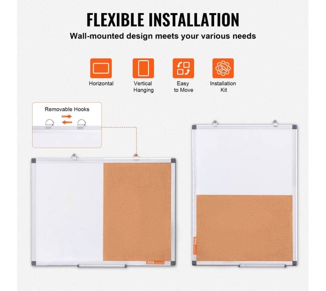 Baltos ir kamštinės lentos derinys su aliuminio rėmu4