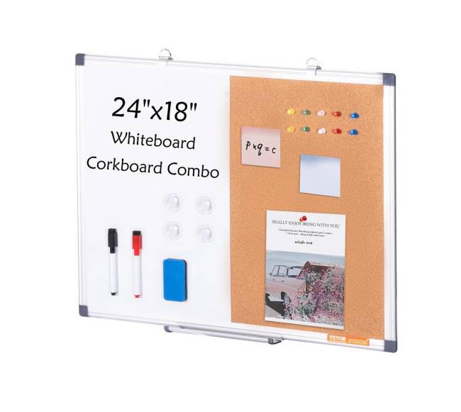 Baltos ir kamštinės lentos derinys su aliuminio rėmu9