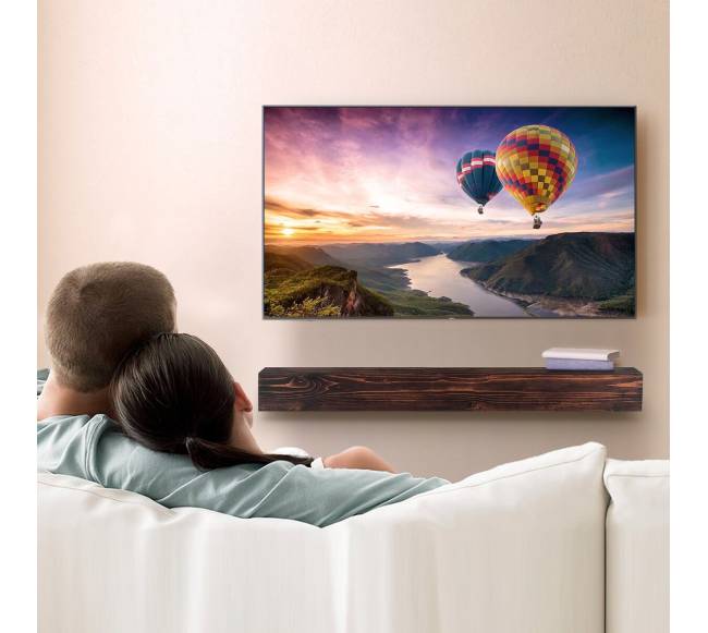 Židinio lentyna medinė rústinė 48 cm ruda7