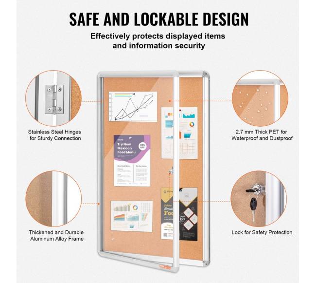 uždara skelbimų lenta su aliuminio rėmu2