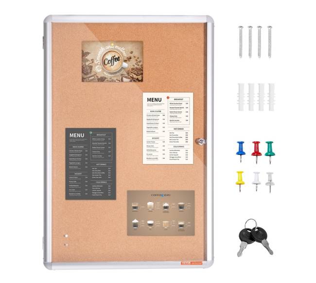 uždara skelbimų lenta su aliuminio rėmu8