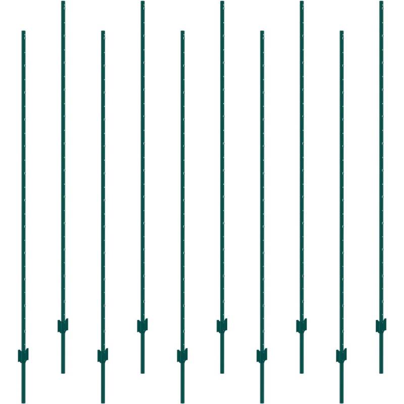 2,1 m ilgio metalo tvoros stulpų rinkinys, 10 vnt.0