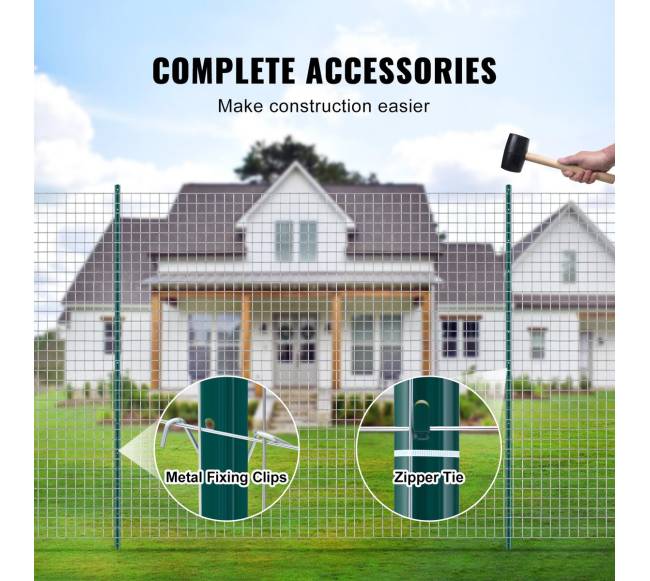 2,1 m ilgio metalo tvoros stulpų rinkinys, 10 vnt.4