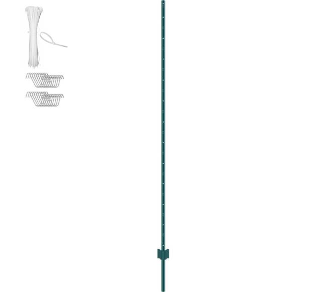 2,1 m ilgio metalo tvoros stulpų rinkinys, 10 vnt.8