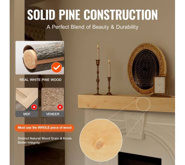 Židinio mantijos medinė lentyna 152 cm natūrali3