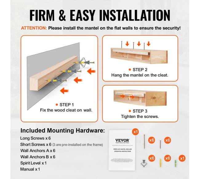 Židinio mantijos medinė lentyna 152 cm natūrali4