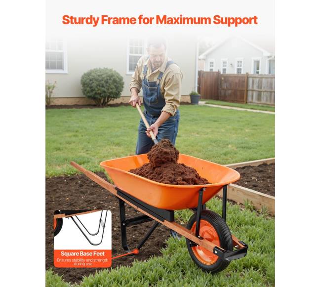 Vienaro irklo sodininkytojų vežimėlis, talpa 120 kg3