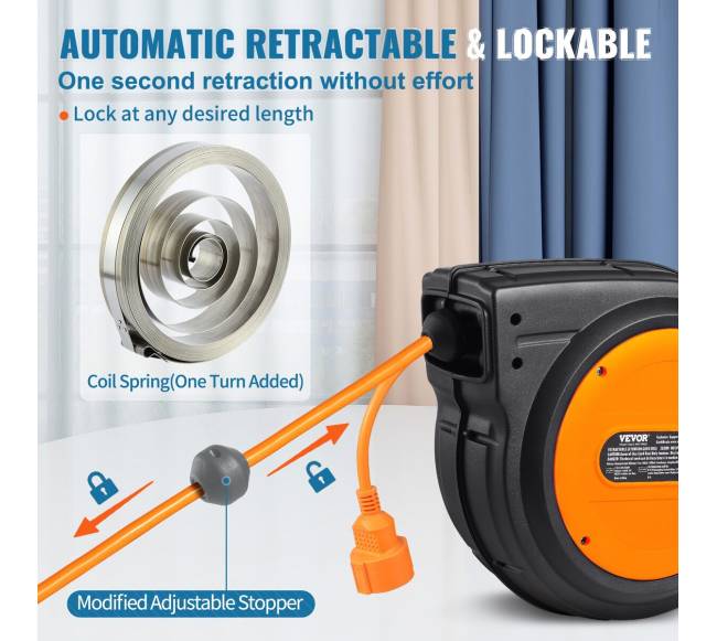 Ištraukiamas prailginimo laidas 19m 1600W3