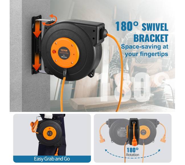 Ištraukiamas prailgintuvo ritinys 15 m 1000W5