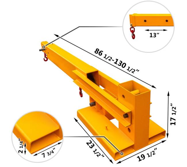 Keltuvo krano priedas 2700 kg keliamumo 7