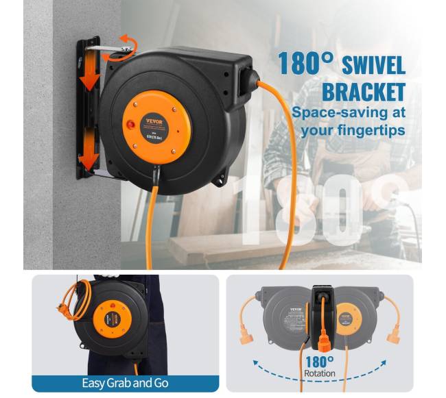 Ištraukiamas maitinimo laido būgnas 19m 1000W5