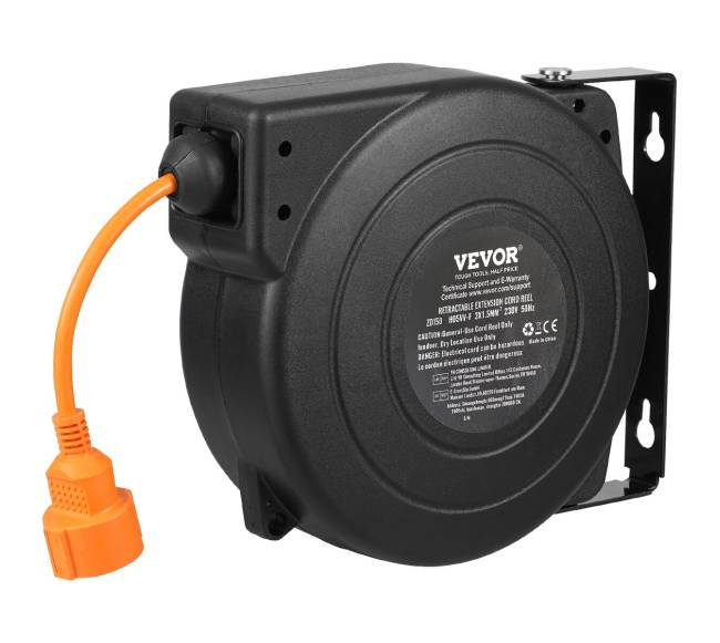 Ištraukiamas maitinimo laido būgnas 19m 1000W9
