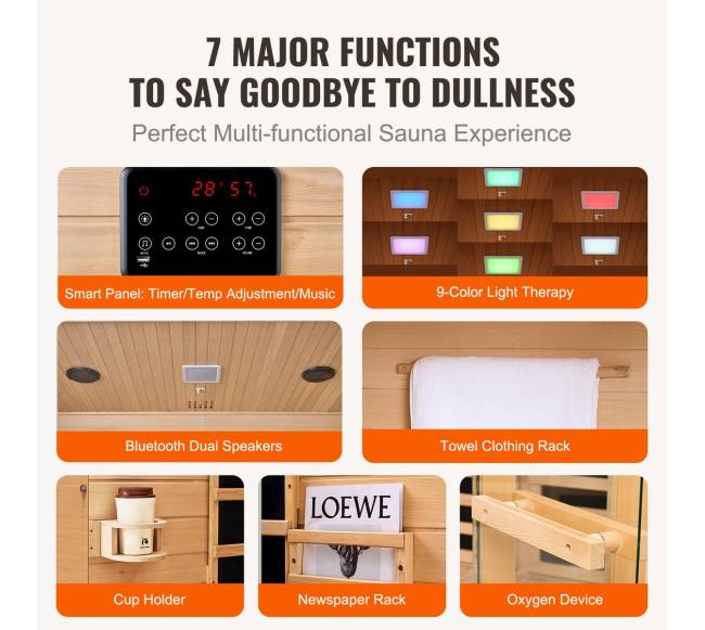 Medinė infraraudonųjų spindulių pirtis 3-4 žmonėms3