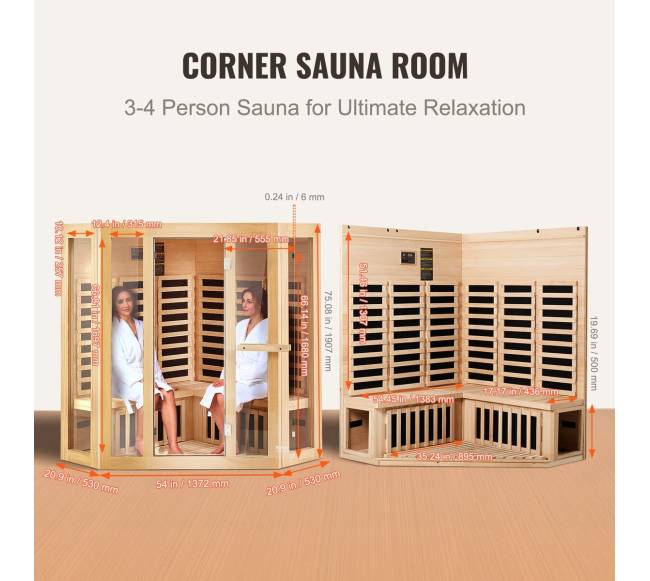 Medinė infraraudonųjų spindulių pirtis 3-4 žmonėms5