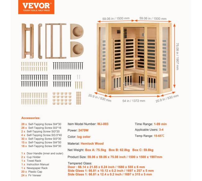 Medinė infraraudonųjų spindulių pirtis 3-4 žmonėms6