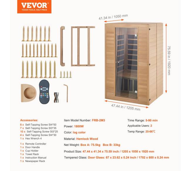 Medinė infraraudonųjų spindulių pirtis namams6