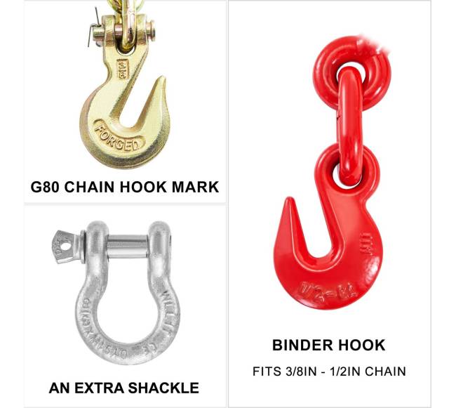 Grandinės komplektas su griebtuvu ir ratchet sistema5