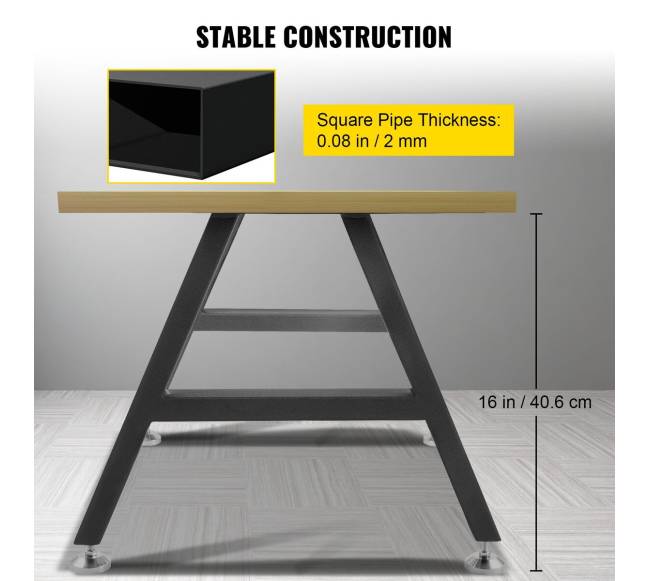 Metalinis stalo kojų rinkinys, A formos2