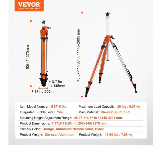 Lazerio lygio trikojis stovas su 58" sriegiu6