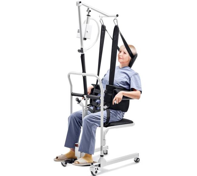 Elektrinis paciento kėlimo vežimėlis su slingu0