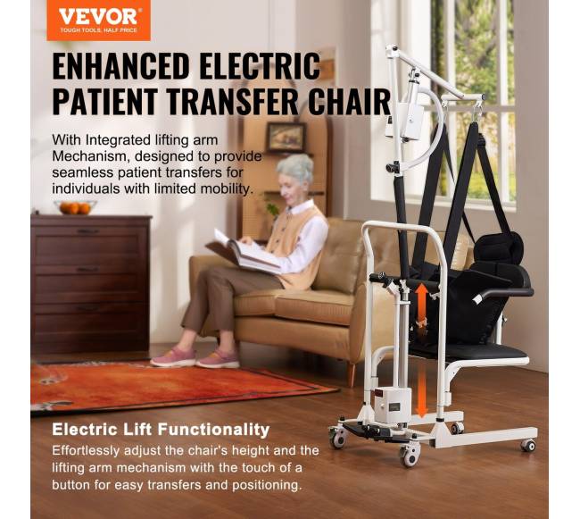 Elektrinis paciento kėlimo vežimėlis su slingu1