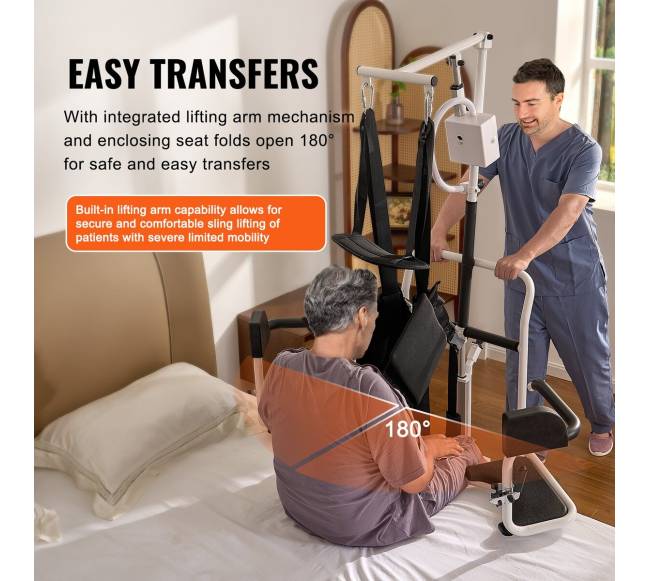 Elektrinis paciento kėlimo vežimėlis su slingu2