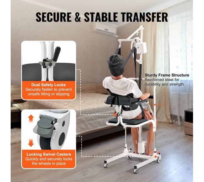 Elektrinis paciento kėlimo vežimėlis su slingu3