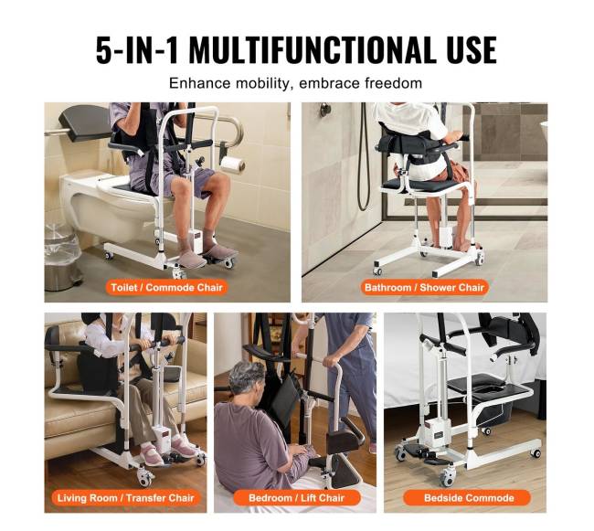 Elektrinis paciento kėlimo vežimėlis su slingu5