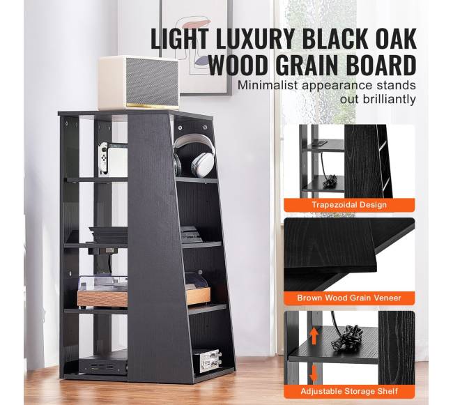 5 aukštų AV medijos stovas reguliuojamas aukštis2