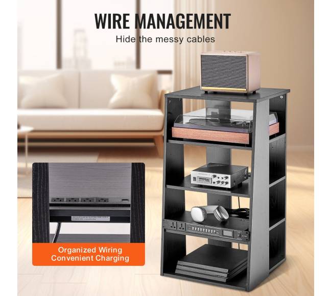 5 aukštų AV medijos stovas reguliuojamas aukštis3