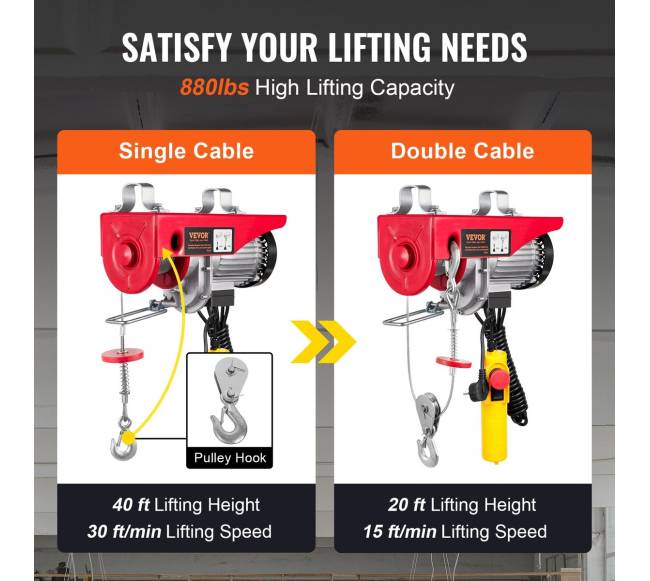 Elektrinis keltuvas su 6 m valdymu ir kabeliu3