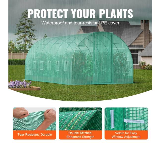 Tunelinė šiltnamio konstrukcija su PE danga2